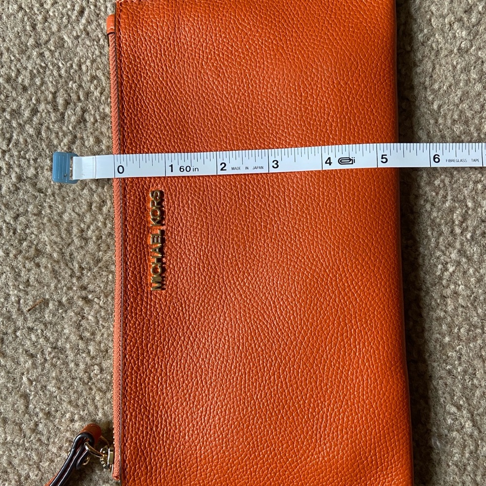 Michael Kors orange zip clutch - Picture 7 of 8